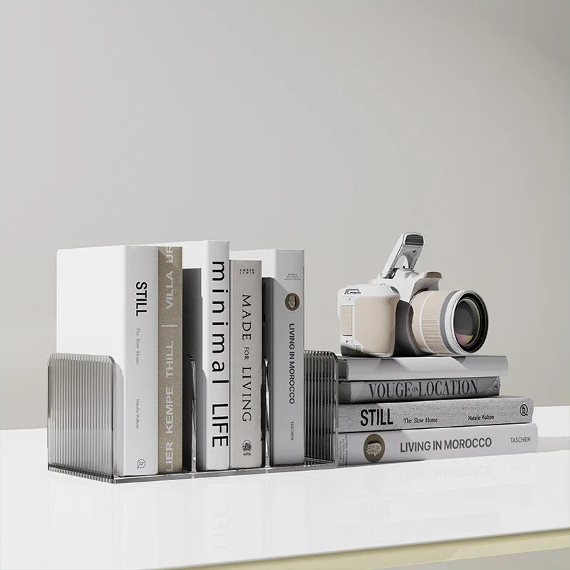 Transparent ABS Bookend Stand