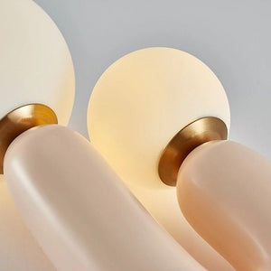 Organic Shape Twin Ball Table Lamp