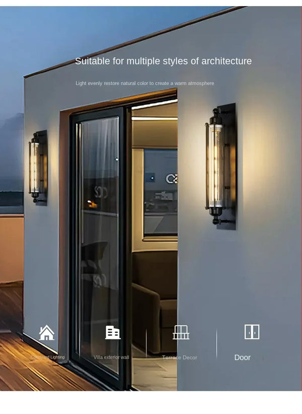 Retro Industrial Lantern Wall Lamp