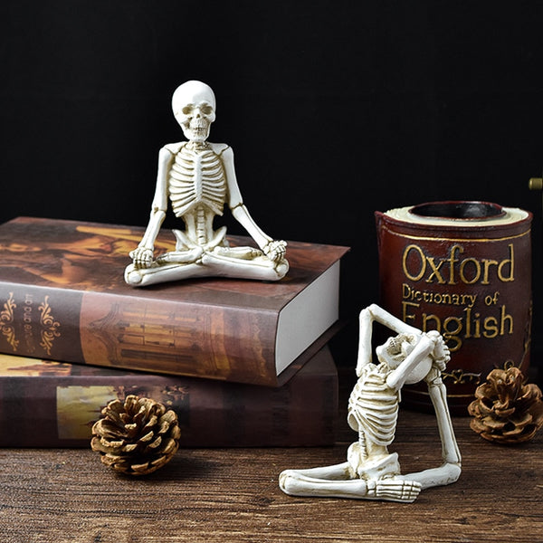 Yoga Skeleton Figurine Sculpture
