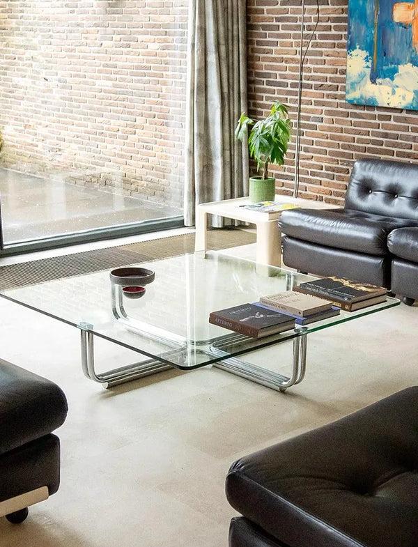 Studio Lima Stainless Steel Glass Coffee Table