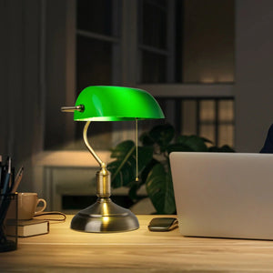 Vintage Banker Table Lamp