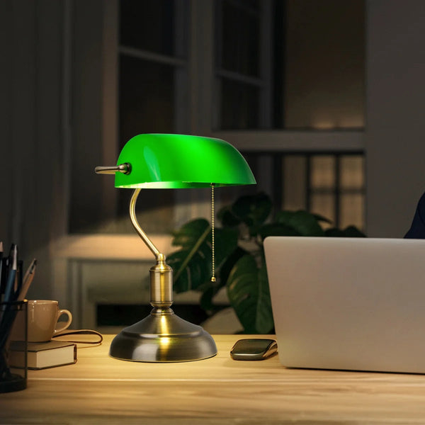 Vintage Banker Table Lamp