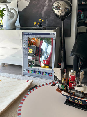 MS Paint Retro PC Wall Table Mirror