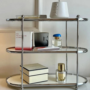 Chrome Beige Organizer Shelf