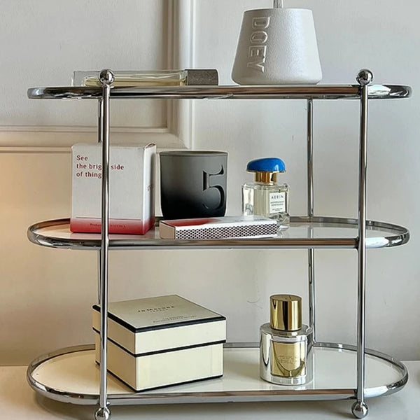 Chrome Beige Organizer Shelf