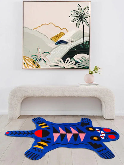 Abstract Animal Hide Area Rug Mat