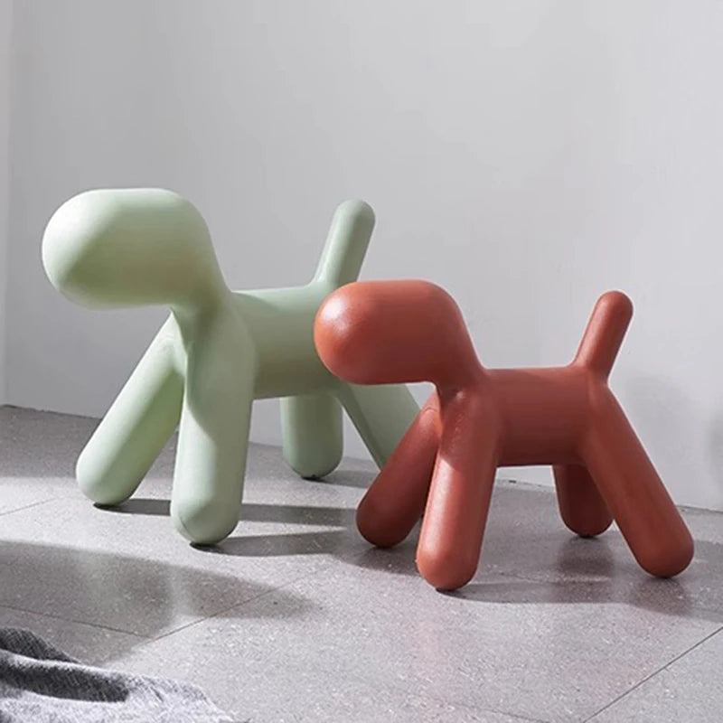 Abstract Dog Design Ottoman Chair