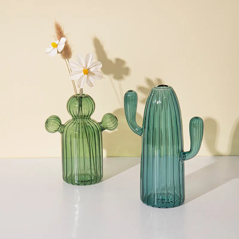 Cactus Glass Hydroponics Plant Vase