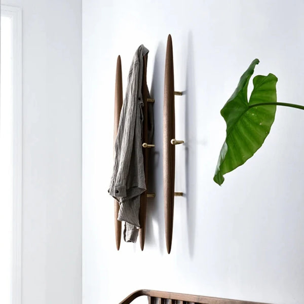 Yū Tokyo Vintage Japanese Solid Wood Wall Coat Rack [Exclusive]