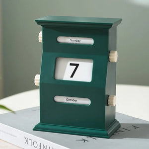 Modü Retro Rotation ABS Perpetual Desk Calendar