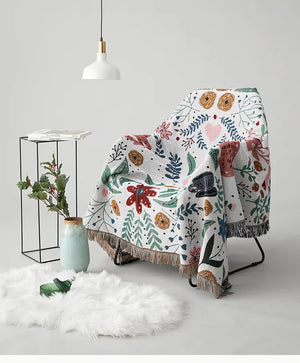 Hirschwald-Urlaubsstimmung Fleecedecke