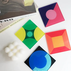 CMYD Acrylic Circle Bauhaus Color Coaster