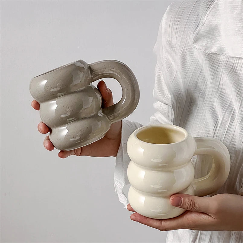 Embossed Donut Ceramic Mug