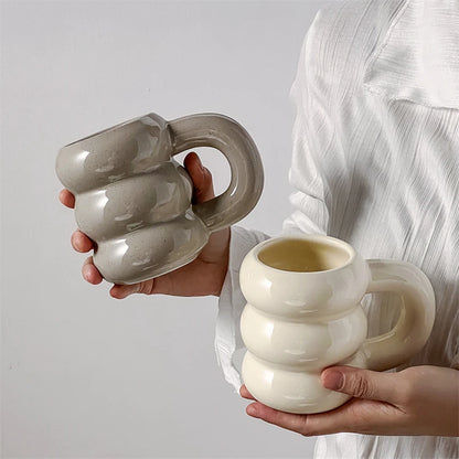 Embossed Donut Ceramic Mug