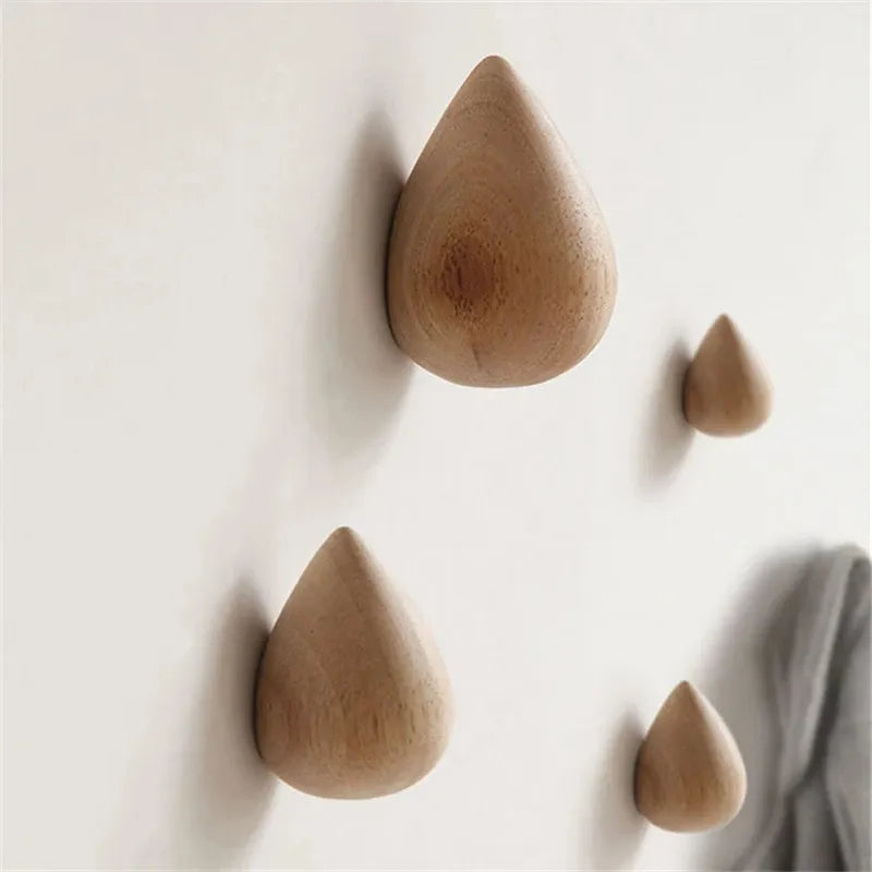 Natural Wood Rain Drop Hanger