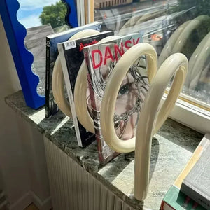Metal Coil Magazine Rack & Bookshelf