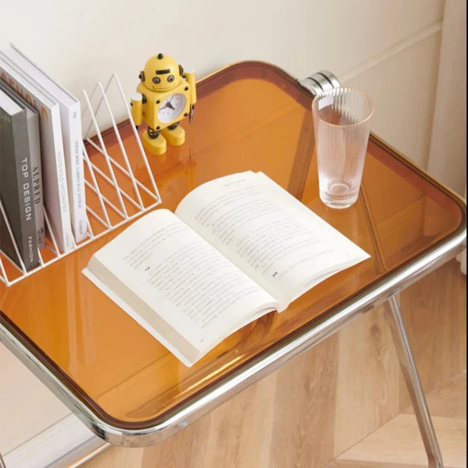 de homê Foldable Acrylic Transparent Medium Side Coffee Table