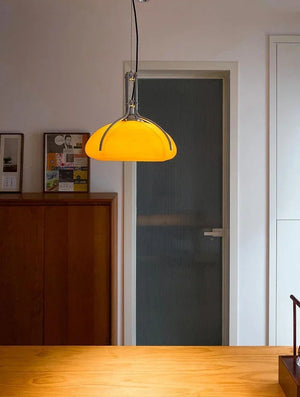 Orbix Bauhaus Amber Glass Dome Pendant Ligh
