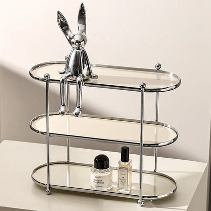 Chrome Beige Organizer Shelf