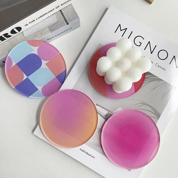 CMYD Acrylic Round Bauhaus Color Coaster