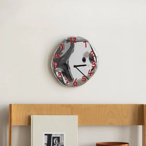 Chrome Electroplated Ceramic Wall Clock