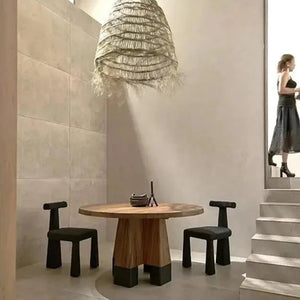 Modern Black Fabric Dining Chair