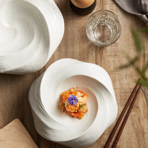 Spiral Elevated Ceramic Dining Plate