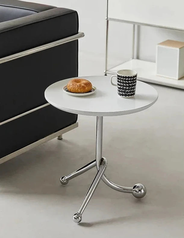 Twisted Stainless Steel Vintage Round Side Table