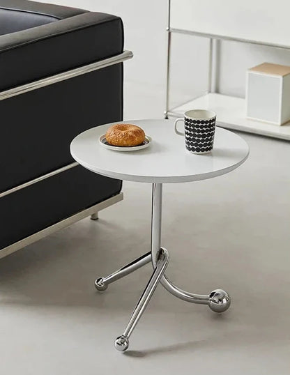 Twisted Stainless Steel Vintage Round Side Table