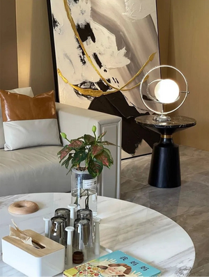 Bauhaus Glass Rotary Planet Table Lamp