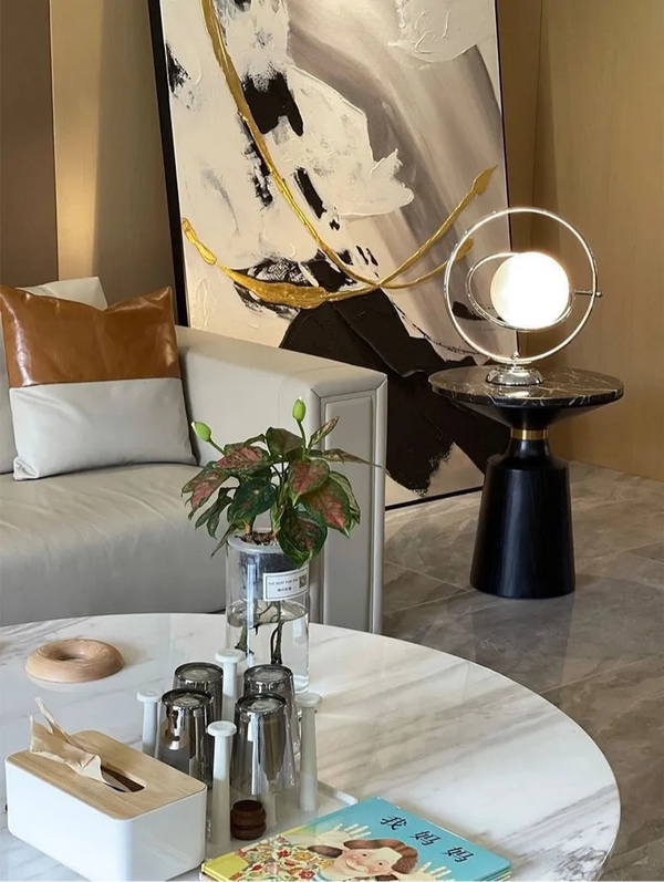 Bauhaus Glass Rotary Planet Table Lamp