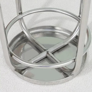 Studio Lima Stainless Steel Accent Round Stool