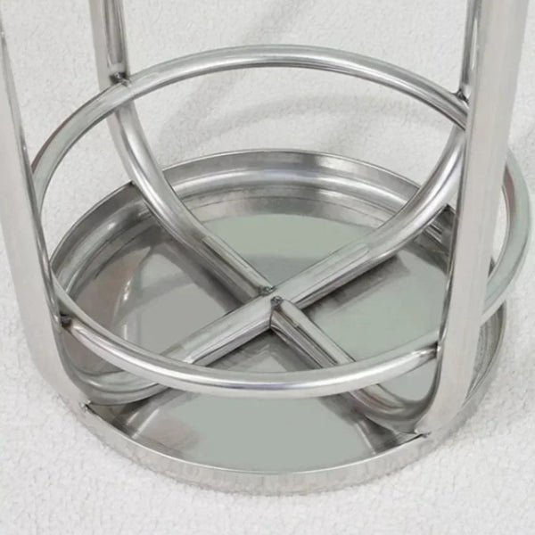 Studio Lima Stainless Steel Accent Round Stool