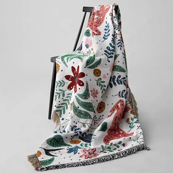 Hirschwald-Urlaubsstimmung Fleecedecke