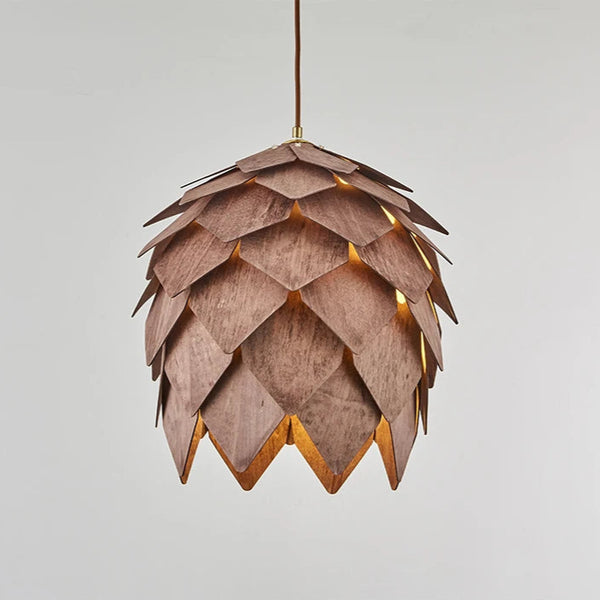 Pine Cone Solid Wood Chandelier