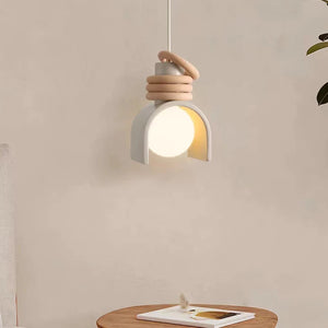 Lampe à suspension avec motif en caoutchouc