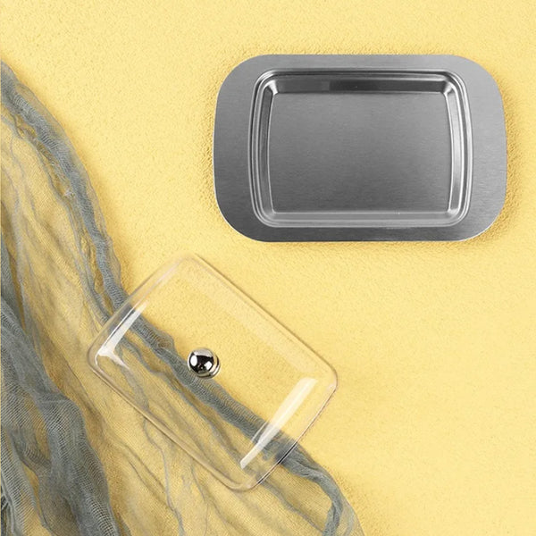 Beurrier en acier inoxydable pour le rangement