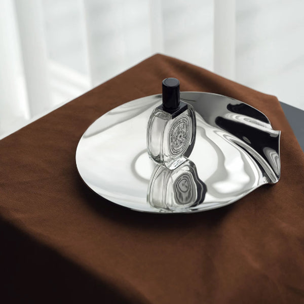 Bandeja de acero inoxidable con forma de onda irregular