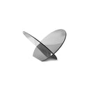 Studio Lima Stainless Steel Oval Floor Magazine Rack