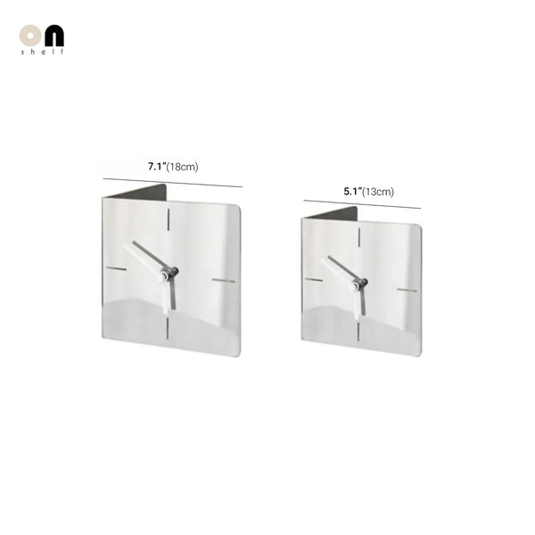 Studio Lima Stainless Steel Plate Table Clock