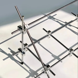 Studio Lima Stainless Steel Record Display Stand Rack