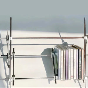 Studio Lima Stainless Steel Record Display Stand Rack