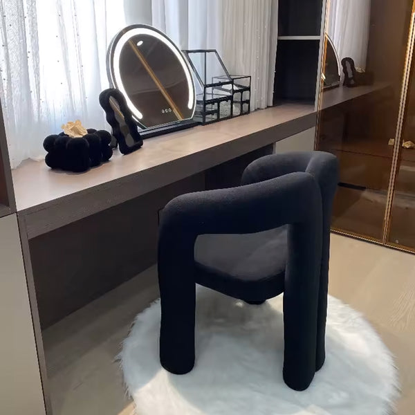 Teddy Fabric Open Back Lounge Chair