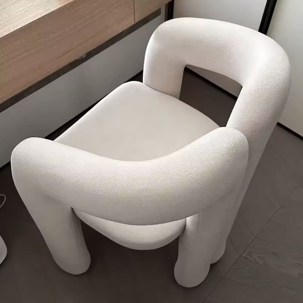 Teddy Fabric Open Back Lounge Chair