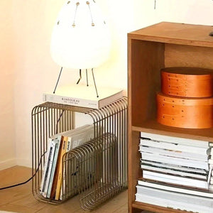 Geometric patterned magazine rack