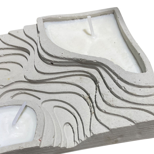 Caos Motē Topographic Double Candle
