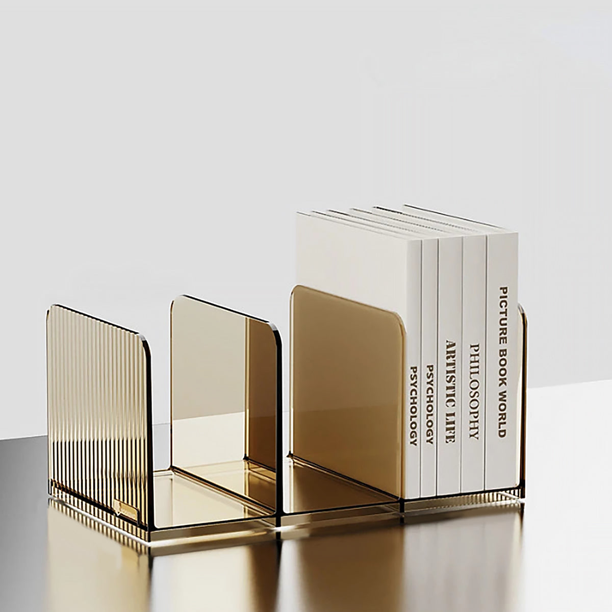 Transparent ABS Bookend Stand