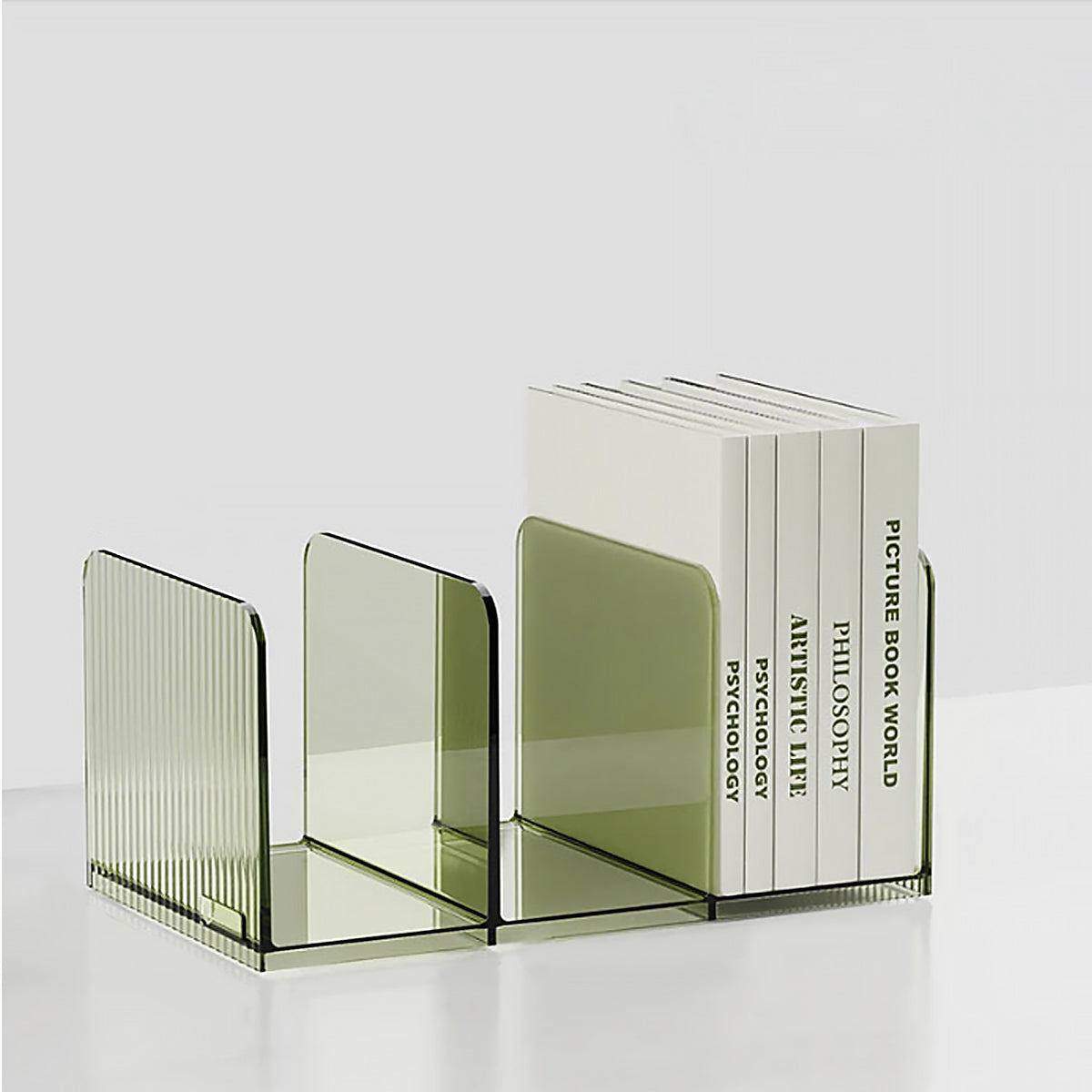 Transparent ABS Bookend Stand