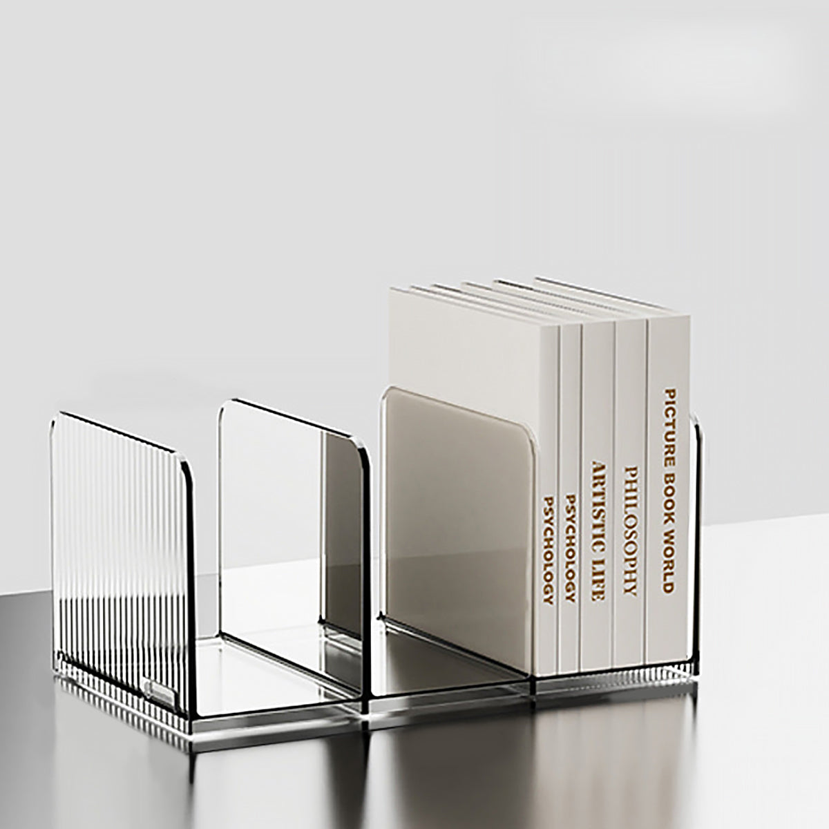 Transparent ABS Bookend Stand